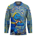 Parramatta Eels Hockey Jersey Aboriginal Dot Pattern - Rugby Mascot Heritage Pride