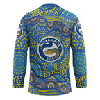 Parramatta Eels Hockey Jersey Aboriginal Dot Pattern - Rugby Mascot Heritage Pride