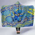 Parramatta Eels Hooded Blanket Aboriginal Dot Pattern - Rugby Mascot Heritage Pride