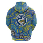 Parramatta Eels Hoodie Aboriginal Dot Pattern - Rugby Mascot Heritage Pride