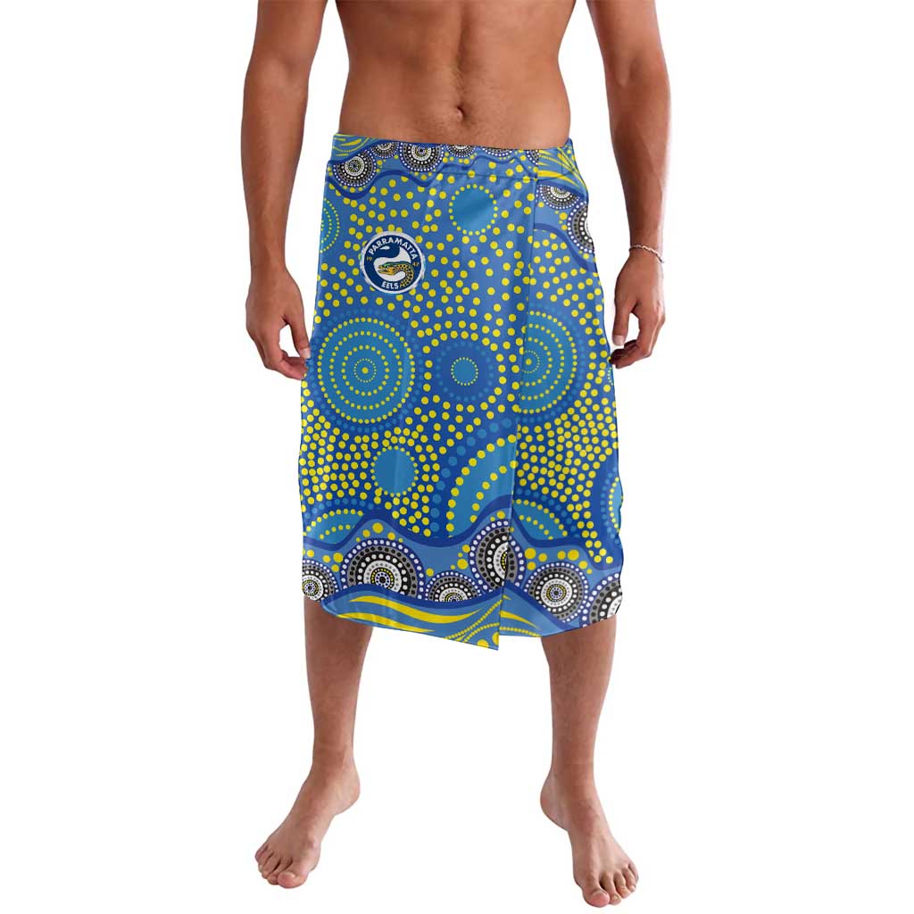 Parramatta Eels Lavalava Aboriginal Dot Pattern - Rugby Mascot Heritage Pride