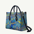 Parramatta Eels Leather Bag Aboriginal Dot Pattern - Rugby Mascot Heritage Pride