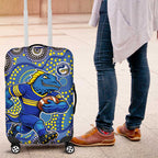 Parramatta Eels Luggage Cover Aboriginal Dot Pattern - Rugby Mascot Heritage Pride