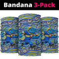 Parramatta Eels Neck Gaiter Aboriginal Dot Pattern - Rugby Mascot Heritage Pride