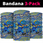 Parramatta Eels Neck Gaiter Aboriginal Dot Pattern - Rugby Mascot Heritage Pride