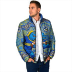 Parramatta Eels Padded Jacket Aboriginal Dot Pattern - Rugby Mascot Heritage Pride