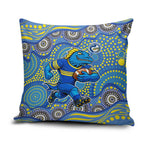 Parramatta Eels Pillow Cover Aboriginal Dot Pattern - Rugby Mascot Heritage Pride