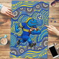 Parramatta Eels Puzzle Aboriginal Dot Pattern - Rugby Mascot Heritage Pride