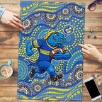 Parramatta Eels Puzzle Aboriginal Dot Pattern - Rugby Mascot Heritage Pride