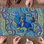 Parramatta Eels Puzzle Aboriginal Dot Pattern - Rugby Mascot Heritage Pride