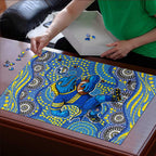 Parramatta Eels Puzzle Aboriginal Dot Pattern - Rugby Mascot Heritage Pride