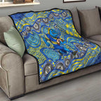 Parramatta Eels Quilt Aboriginal Dot Pattern - Rugby Mascot Heritage Pride