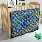 Parramatta Eels Quilt Aboriginal Dot Pattern - Rugby Mascot Heritage Pride