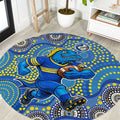 Parramatta Eels Round Carpet Aboriginal Dot Pattern - Rugby Mascot Heritage Pride