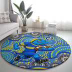 Parramatta Eels Round Carpet Aboriginal Dot Pattern - Rugby Mascot Heritage Pride