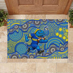 Parramatta Eels Rubber Doormat Aboriginal Dot Pattern - Rugby Mascot Heritage Pride