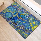 Parramatta Eels Rubber Doormat Aboriginal Dot Pattern - Rugby Mascot Heritage Pride
