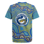 Parramatta Eels Rugby Jersey Aboriginal Dot Pattern - Rugby Mascot Heritage Pride