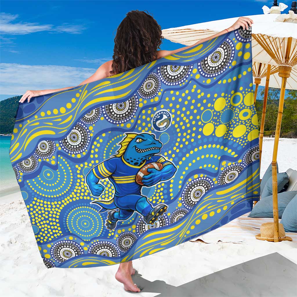 Parramatta Eels Sarong Aboriginal Dot Pattern - Rugby Mascot Heritage Pride
