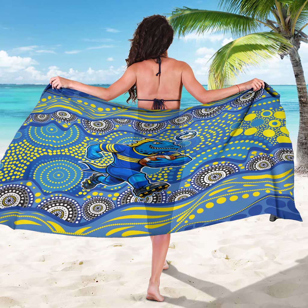 Parramatta Eels Sarong Aboriginal Dot Pattern - Rugby Mascot Heritage Pride