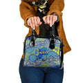 Parramatta Eels Shoulder Handbag Aboriginal Dot Pattern - Rugby Mascot Heritage Pride