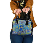 Parramatta Eels Shoulder Handbag Aboriginal Dot Pattern - Rugby Mascot Heritage Pride