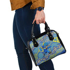 Parramatta Eels Shoulder Handbag Aboriginal Dot Pattern - Rugby Mascot Heritage Pride