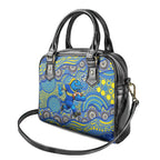 Parramatta Eels Shoulder Handbag Aboriginal Dot Pattern - Rugby Mascot Heritage Pride