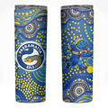 Parramatta Eels Skinny Tumbler Aboriginal Dot Pattern - Rugby Mascot Heritage Pride