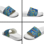 Parramatta Eels Slide Sandals Aboriginal Dot Pattern - Rugby Mascot Heritage Pride