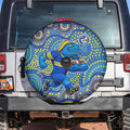 Parramatta Eels Spare Tire Cover Aboriginal Dot Pattern - Rugby Mascot Heritage Pride
