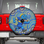 Parramatta Eels Spare Tire Cover Aboriginal Dot Pattern - Rugby Mascot Heritage Pride