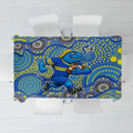Parramatta Eels Tablecloth Aboriginal Dot Pattern - Rugby Mascot Heritage Pride