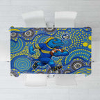 Parramatta Eels Tablecloth Aboriginal Dot Pattern - Rugby Mascot Heritage Pride
