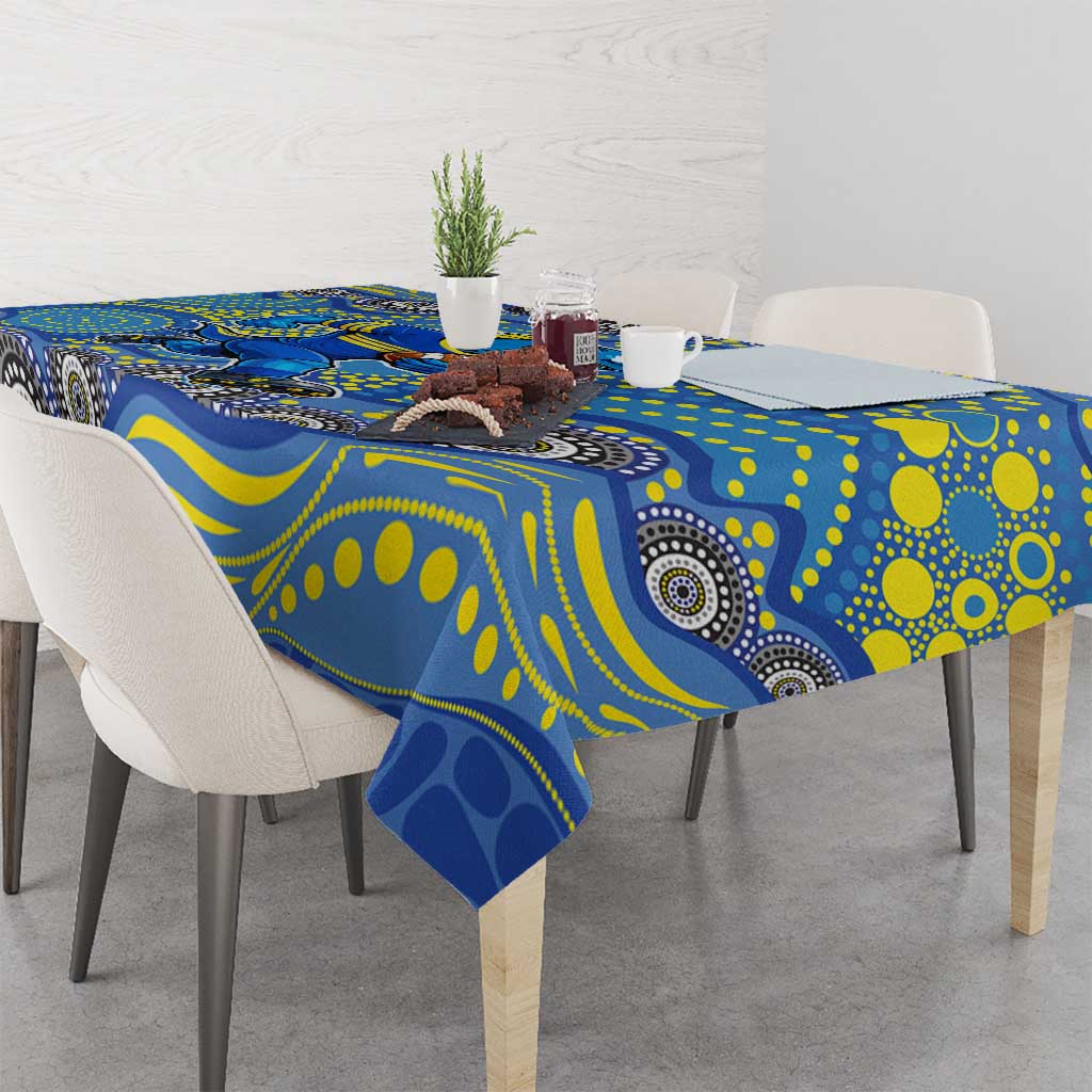 Parramatta Eels Tablecloth Aboriginal Dot Pattern - Rugby Mascot Heritage Pride