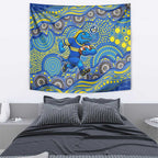 Parramatta Eels Tapestry Aboriginal Dot Pattern - Rugby Mascot Heritage Pride