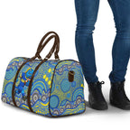 Parramatta Eels Travel Bag Aboriginal Dot Pattern - Rugby Mascot Heritage Pride