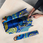 Parramatta Eels Umbrella Aboriginal Dot Pattern - Rugby Mascot Heritage Pride