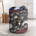 Penrith Panthers Laundry Basket Aboriginal Dot Pattern - Rugby Mascot Heritage Pride