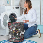 Penrith Panthers Laundry Basket Aboriginal Dot Pattern - Rugby Mascot Heritage Pride