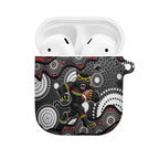 Penrith Panthers AirPods Case Aboriginal Dot Pattern - Rugby Mascot Heritage Pride