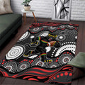 Penrith Panthers Area Rug Aboriginal Dot Pattern - Rugby Mascot Heritage Pride