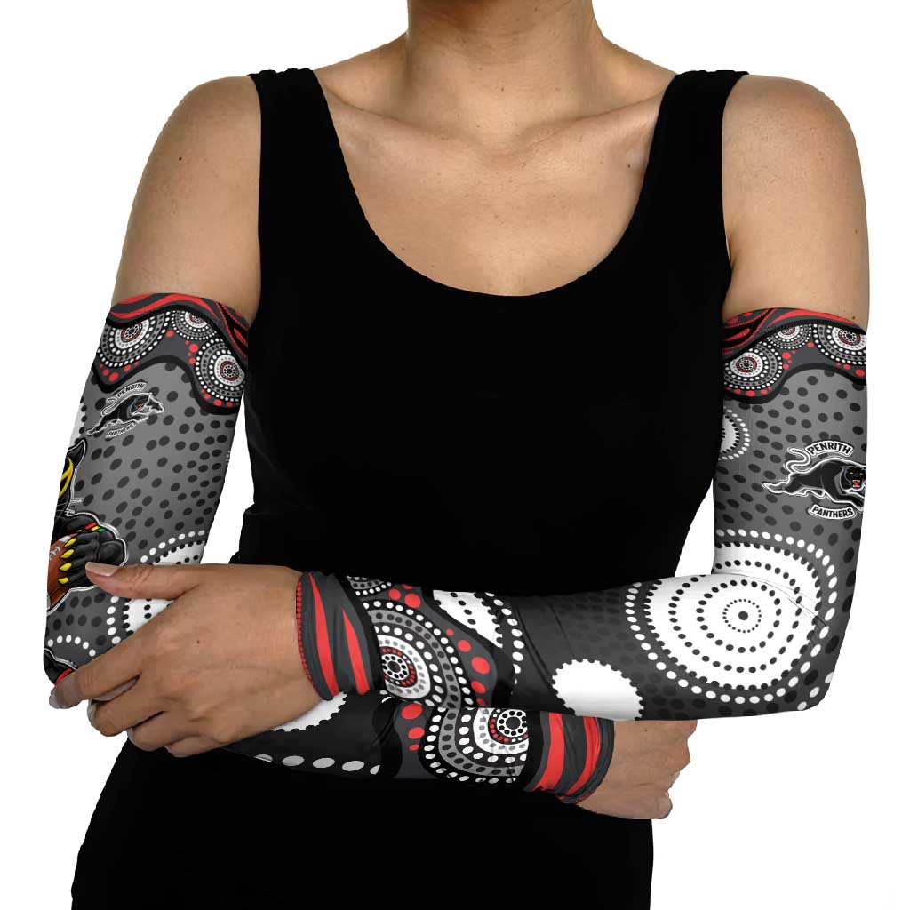 Penrith Panthers Arm Sleeves Aboriginal Dot Pattern - Rugby Mascot Heritage Pride