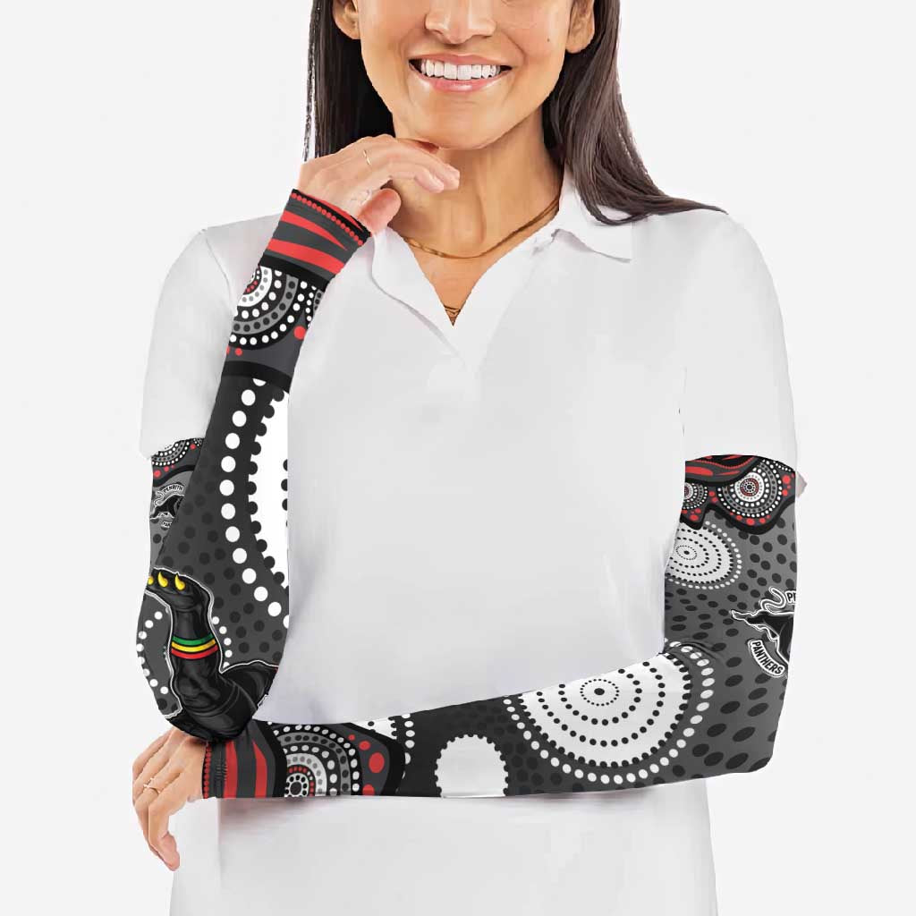 Penrith Panthers Arm Sleeves Aboriginal Dot Pattern - Rugby Mascot Heritage Pride