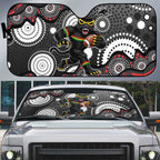 Penrith Panthers Auto Sun Shade Aboriginal Dot Pattern - Rugby Mascot Heritage Pride
