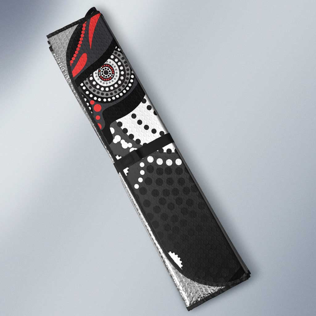 Penrith Panthers Auto Sun Shade Aboriginal Dot Pattern - Rugby Mascot Heritage Pride