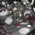 Penrith Panthers Back Car Seat Cover Aboriginal Dot Pattern - Rugby Mascot Heritage Pride