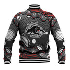Penrith Panthers Baseball Jacket Aboriginal Dot Pattern - Rugby Mascot Heritage Pride