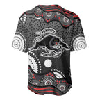 Penrith Panthers Baseball Jersey Aboriginal Dot Pattern - Rugby Mascot Heritage Pride