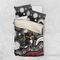 Penrith Panthers Bedding Set Aboriginal Dot Pattern - Rugby Mascot Heritage Pride